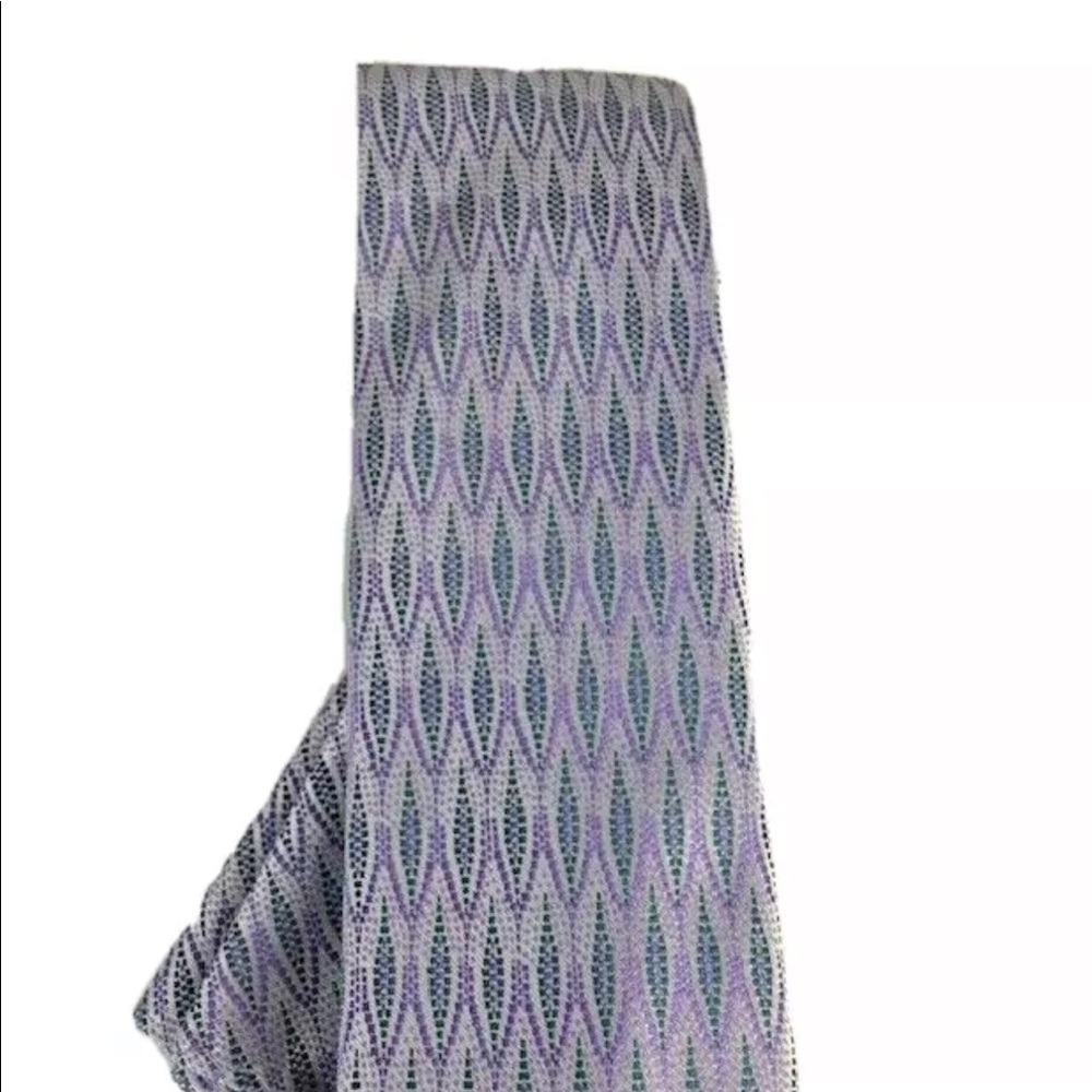 Barcelona Cravatte Men's Tie & Hanky Set Lavender Hunter Green Silver 3.25" Wide